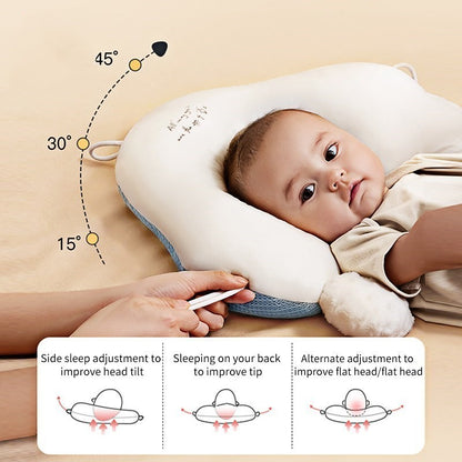 Baby Pillow Adjustable Newborns Baby Head Shaping Support Pillow Comfortable Toddler Baby Comforter Pillow Corrects Plagiocephaly Detachable Breathable Sleeping Positioning Pillow2