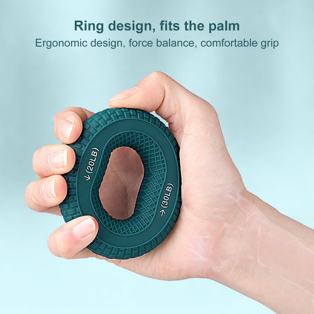 Hand Grip Strengthener, Grip Strength Trainer And Finger Exerciser Silicone Adjustable Hand Grip 20-80LB Gripping Ring