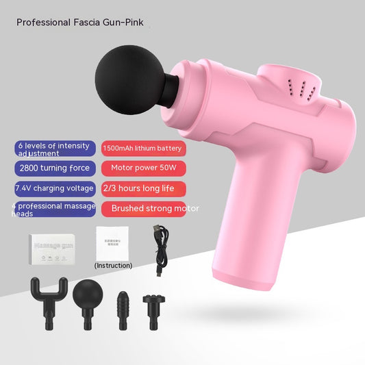 Mini Massage Gun Deep Tissue,6 Speeds Cordless Handheld Muscle Massager with 4 Heads 1500mAh Battery & Type-C Charging, Super Quiet Chargeable Device Pain Relief, Gifts