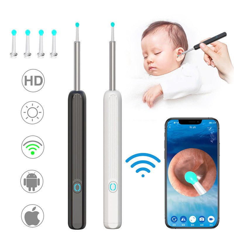 NE3 Ear Cleaner Otoscope Ear Wax Removal Tool With Camera LED Light Wireless Ear Endoscope Ear Cleaning Kit For I-phone faax