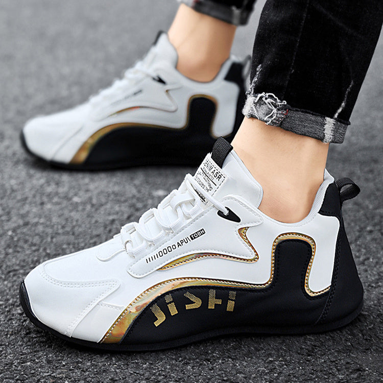 Fashion Colour block Lace-up Sneakers For Men Breathable Low-top Dad Shoes Running Walking Sports Shoes 4