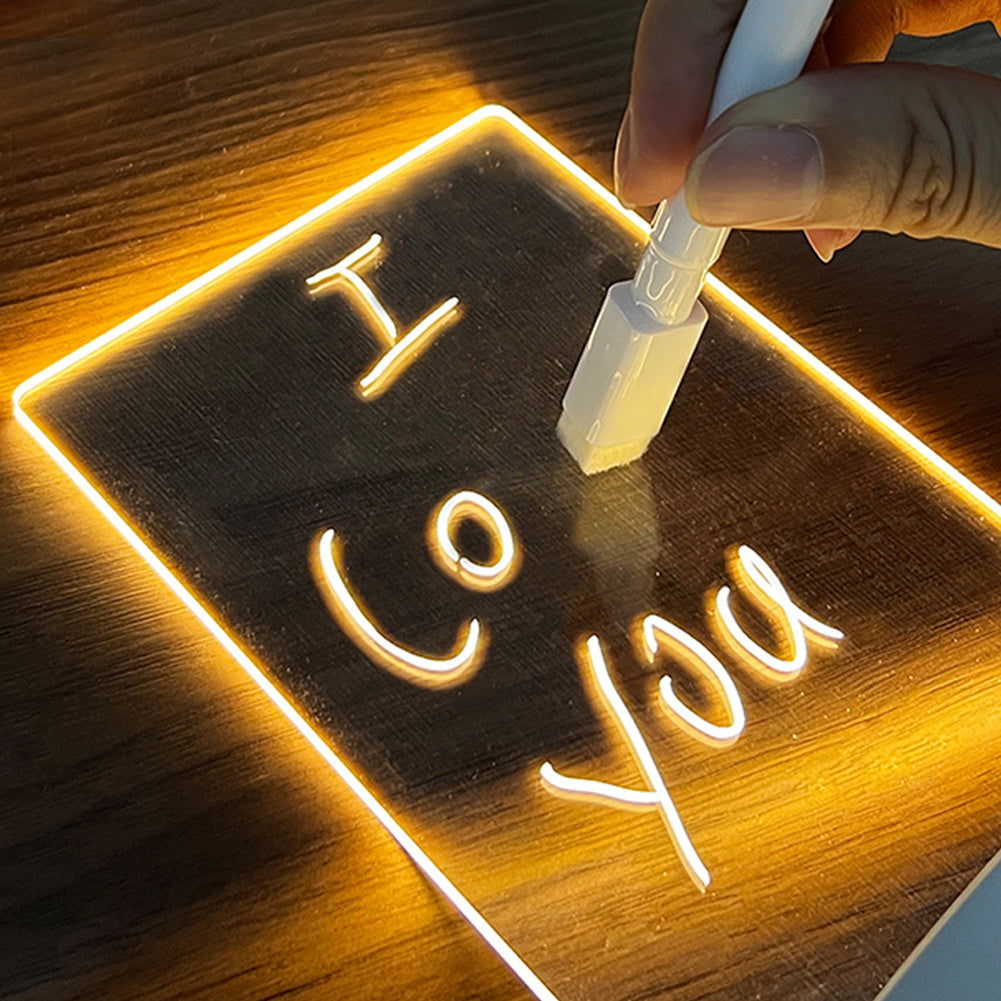 Creative Note Board Creative Led Night Light USB Message Board With Pen  1