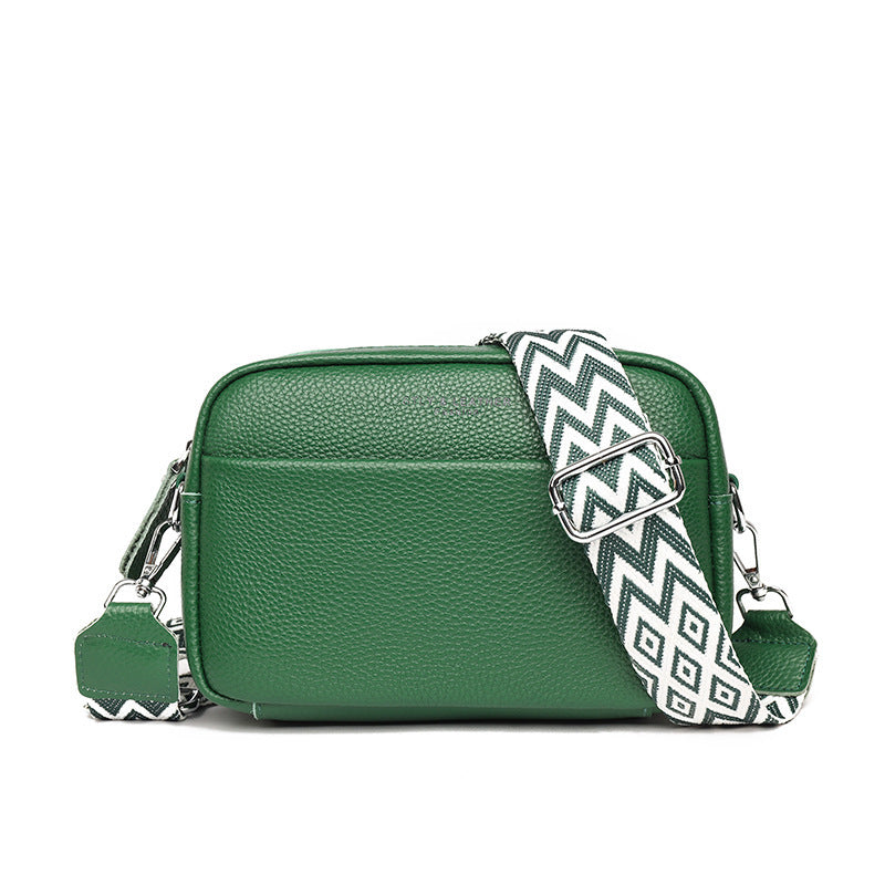 Fashion Shoulder Crossbody Bags With Rhombus Embroidered Wide Shoulder Strap Cute Small Square Bag Women green