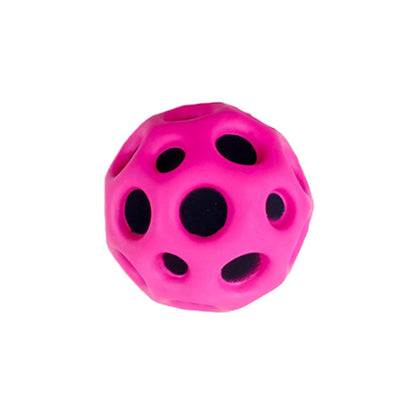 Hole Ball Soft Bouncy Ball Anti-fall Moon Shape Porous Bouncy Ball Kids Indoor Outdoor Toy Ergonomic Design perpule