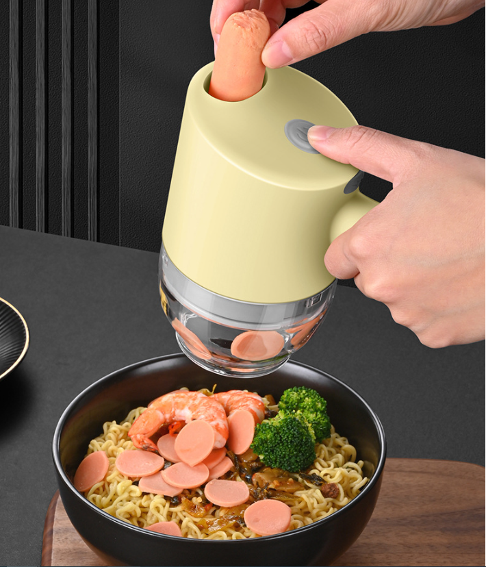 2-in-1 Handheld Electric Chopper Set, Mini Food Electric Chopper, Chopper Mini Cordless Electric Garlic Crusher, Vegetable And Chopper, Mini Electric Mud Masher 2