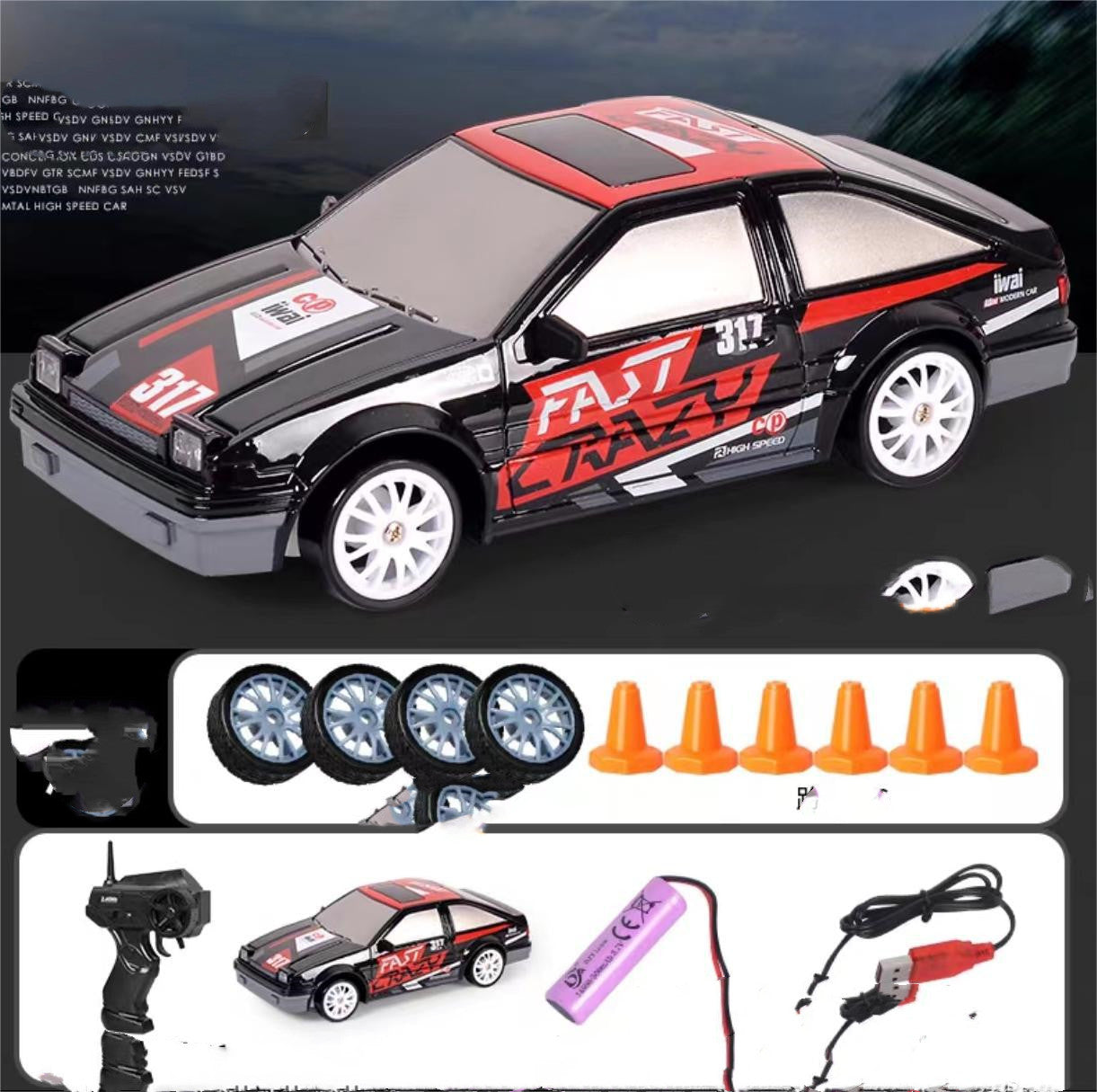 2.4G Drift Rc Car 4WD RC Drift Car Toy Remote Control GTR Model AE86 Vehicle Car RC Racing Car Toy For Children Gifts 3