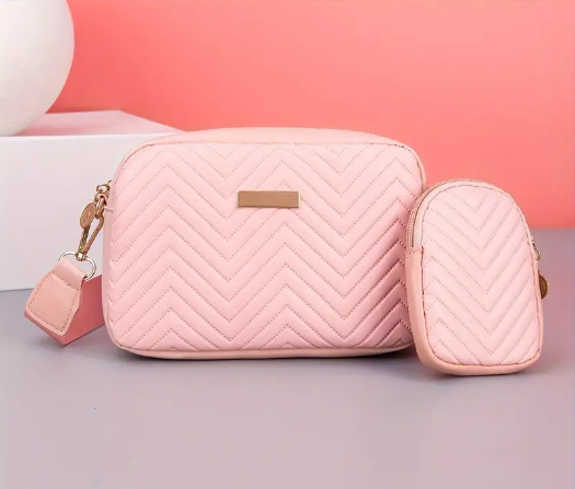 Trendy Wave Quilted Crossbody Bag, All-match Solid Colour Phone Bag & Coin Bag, Perfect Shoulder Bag For Daily Use