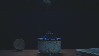 New Creative Volcano Humidifier Aromatherapy Machine Spray Jellyfish Air Flame Humidifier Diffuser video