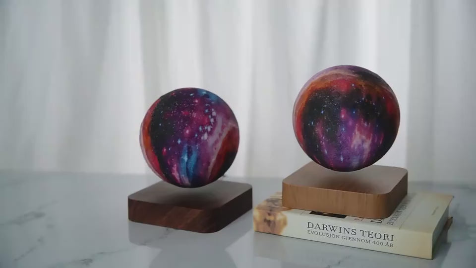 Magnetic Levitating Galaxy Star Lamp 3D Floating Moon Lamp Creative Home Office Decorations video1