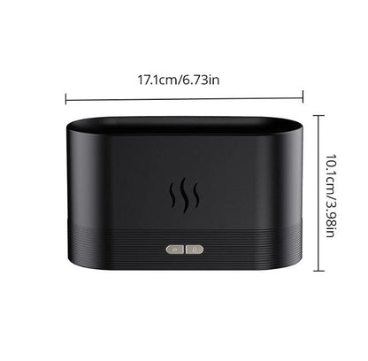 Perfume Humidifier Ultrasonic Air Humidifier With LED Lighting Simulation Colourful Flame Fragrance Machine size