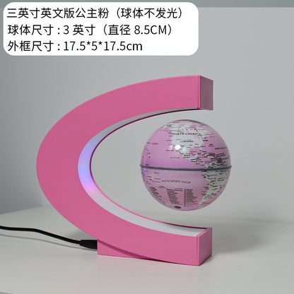 Magnetic Levitation Globe Novelty Desktop Home Office Creative Gift Ornament pink