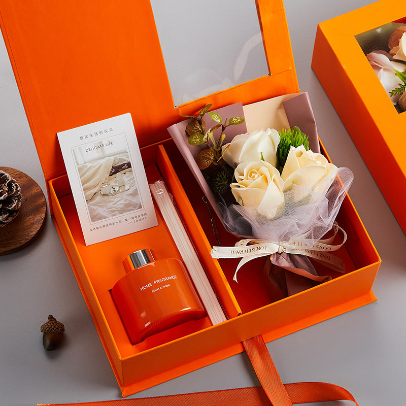 Valentine's Day Gift For Friends Practical Aromatherapy Gift Set Accompanying Gift For Girlfriend orange