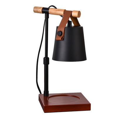 Aromatherapy Lamp Melting Wax Lamp Timed Lifting Gift Melting Candle Lamp Bedside Ornament Nordic Wooden Table Lamp Creative Lamp black