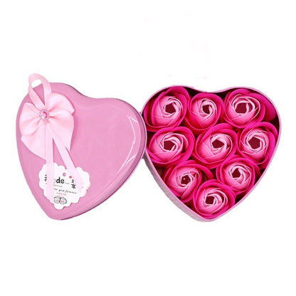 Soap Flower Gift Box Valentine's Day Gift Creative Gift Heart-shaped Bear Rose Iron Box 4